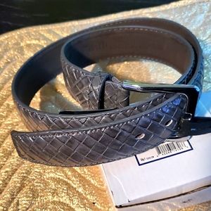 Italian Crocodile Embossed Leather Belt